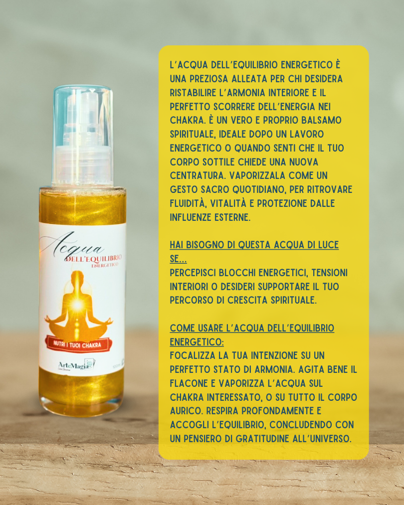 Acqua dell'Equilibrio Energetico - Spray per i tuoi Chakra (100ml) - immagine 2